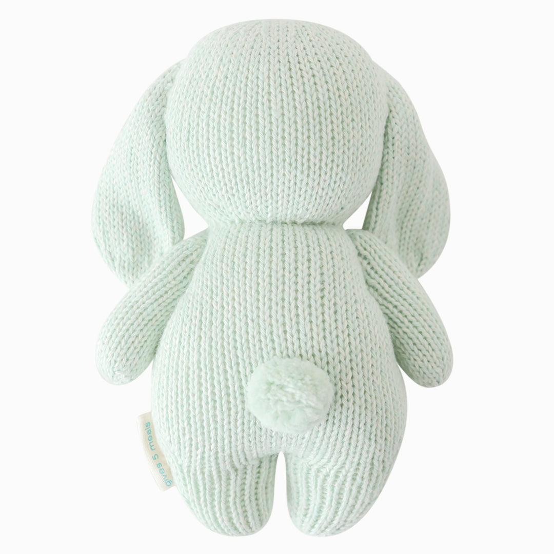 Baby Bunny Hand-Knit Plush in Mint