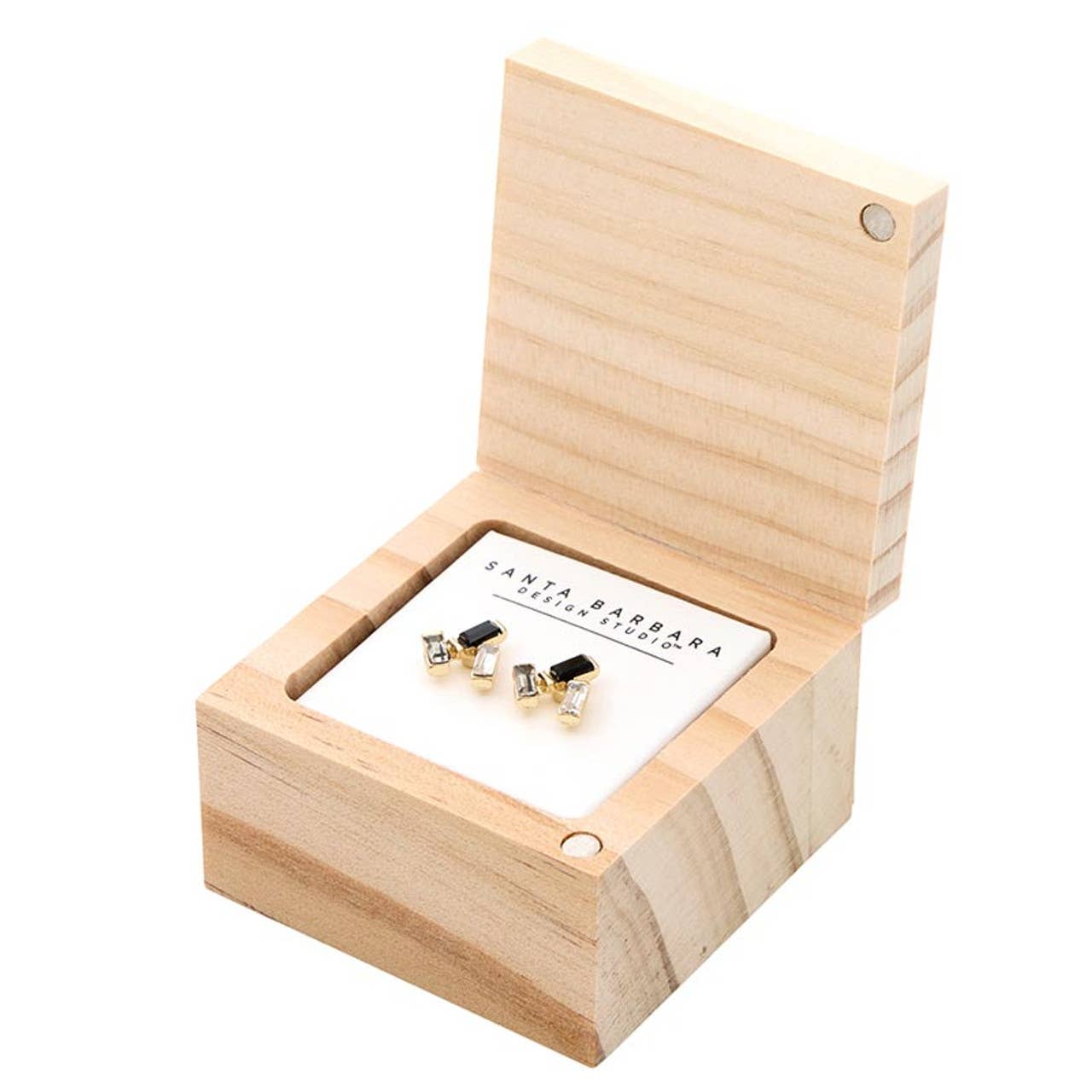 Treasure Box Earrings - Black - Ciao Bella: Material