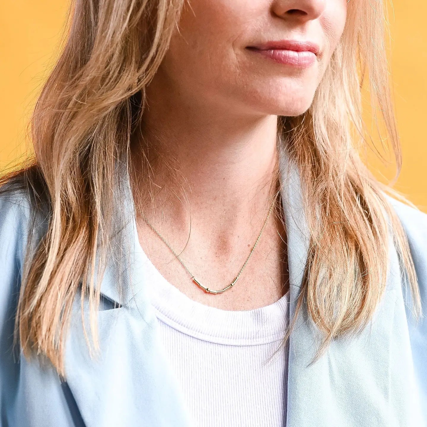 Classic Gold Morse Code Beaded Necklace | Grace