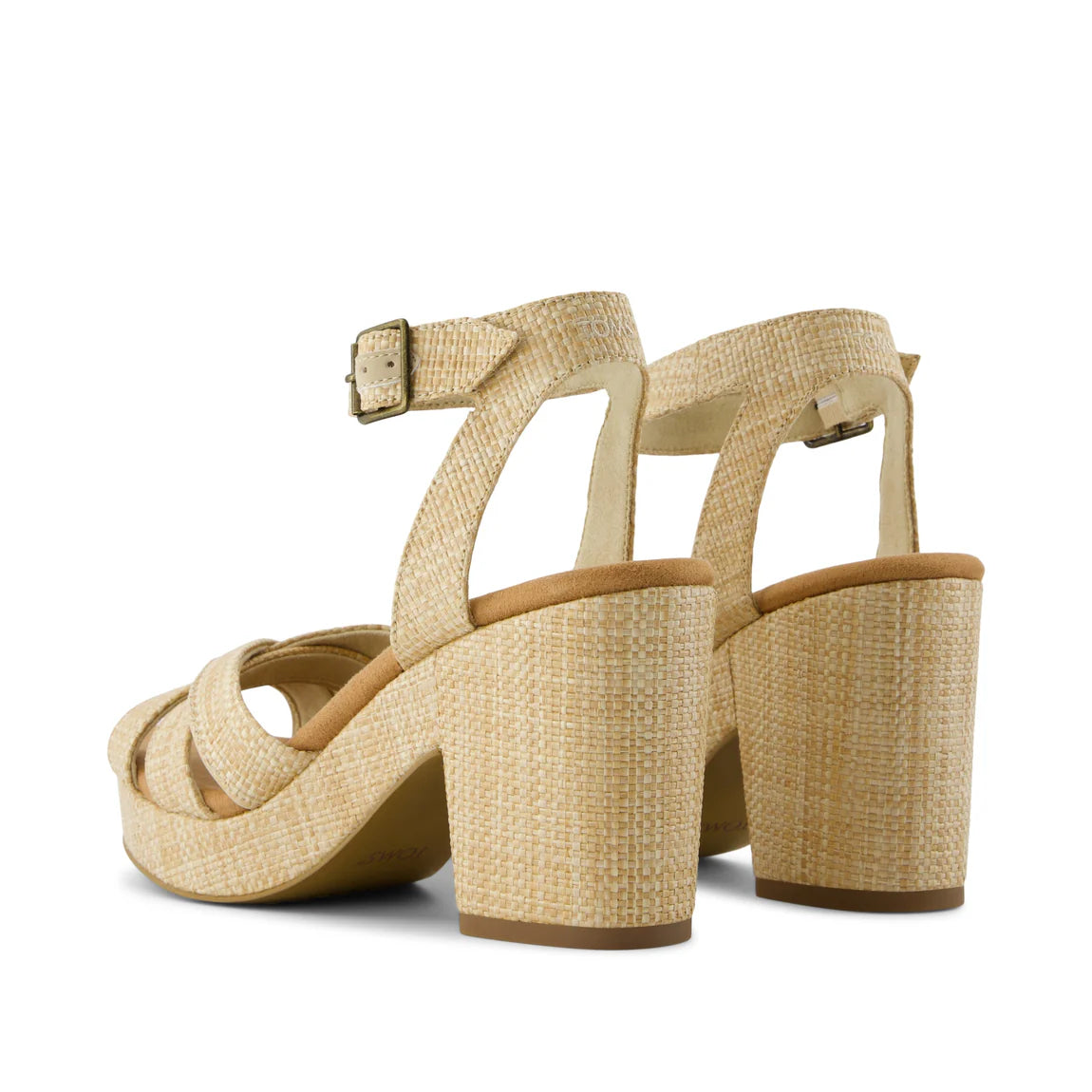 Majorca Rope Strappy Platform Sandal in Almond Raffia