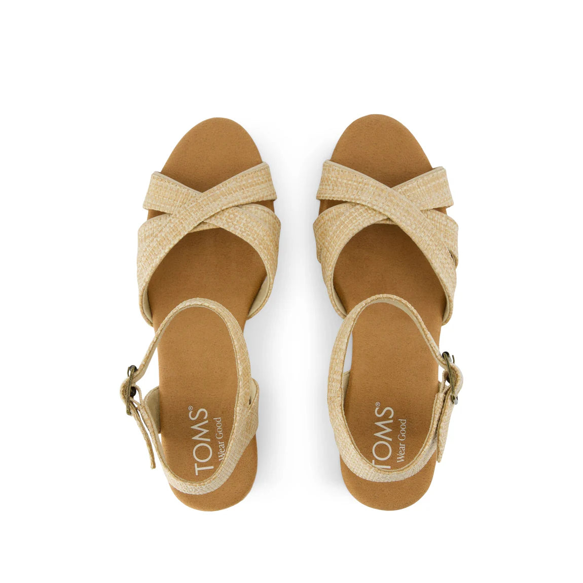 Majorca Rope Strappy Platform Sandal in Almond Raffia