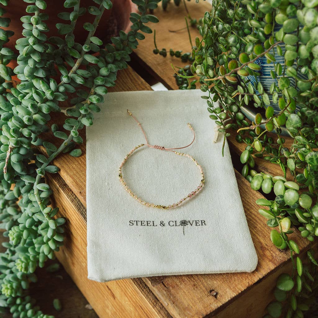 Berwyn Mini Bead Bracelet: Pink