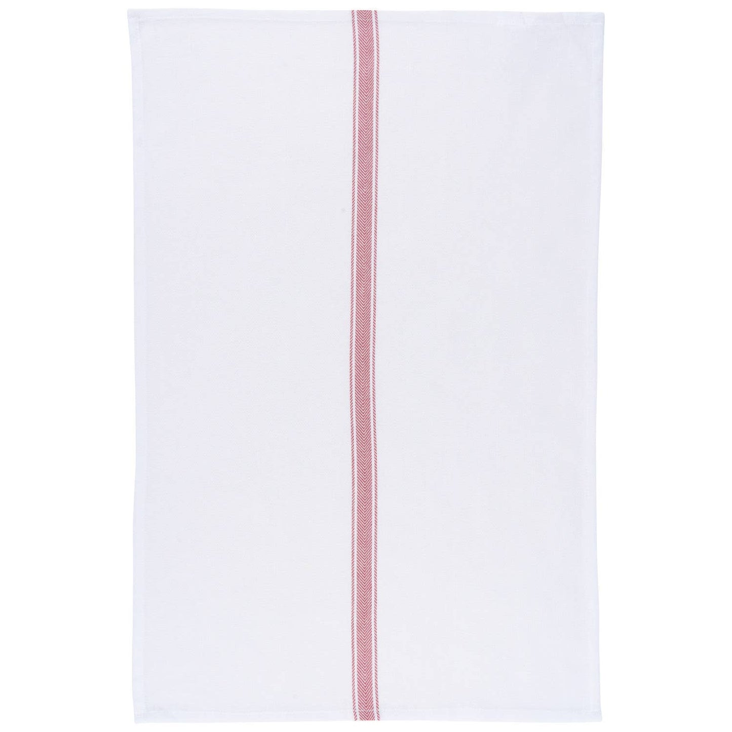 Brooklyn Stripe Poppy Red Dishtowels Set of 4