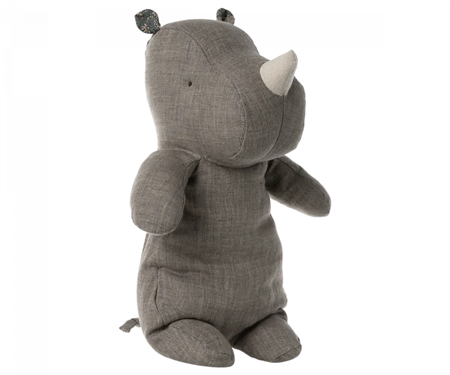 Medium Rhino Safari Friend in Dark Grey