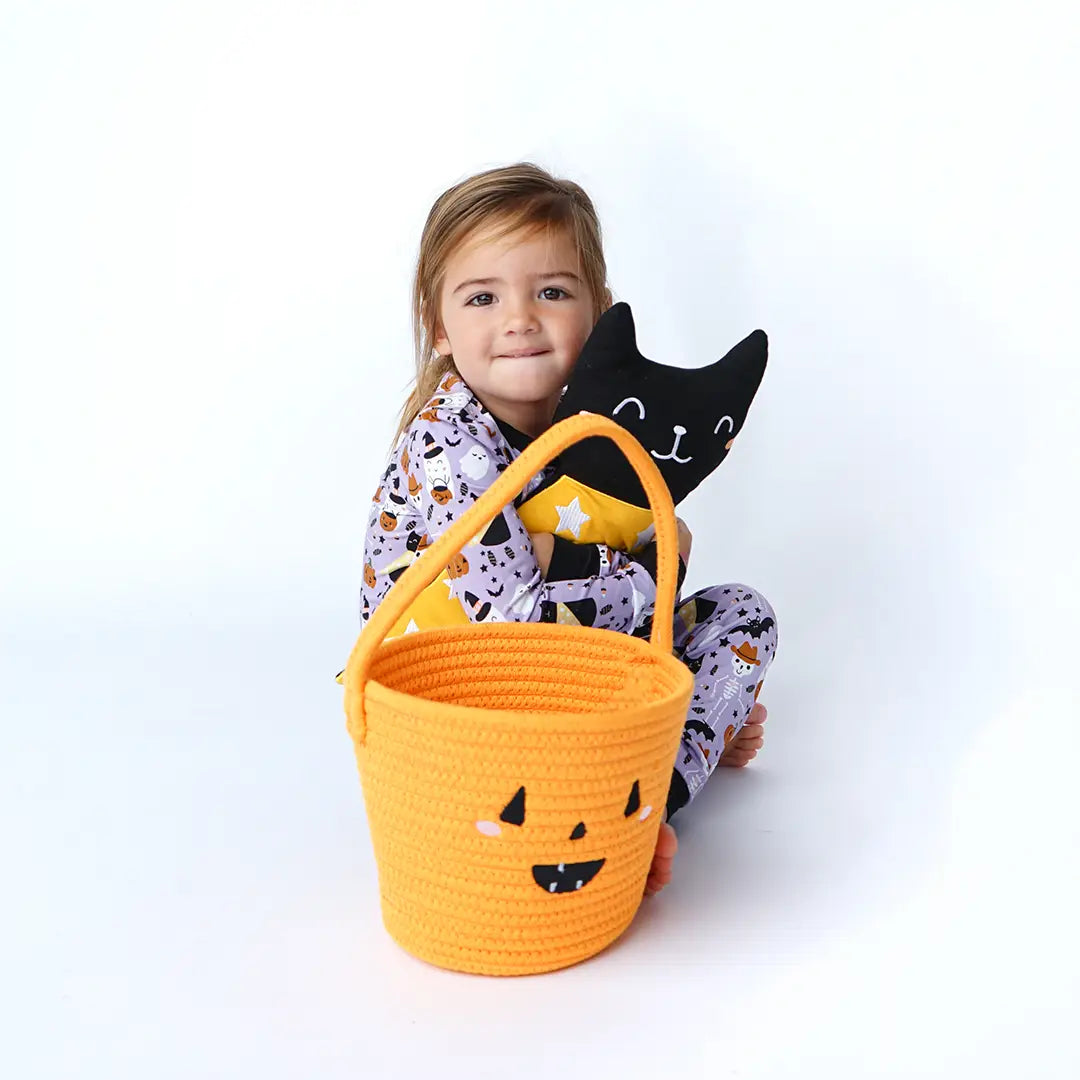 Pumpkin Rope Halloween Basket