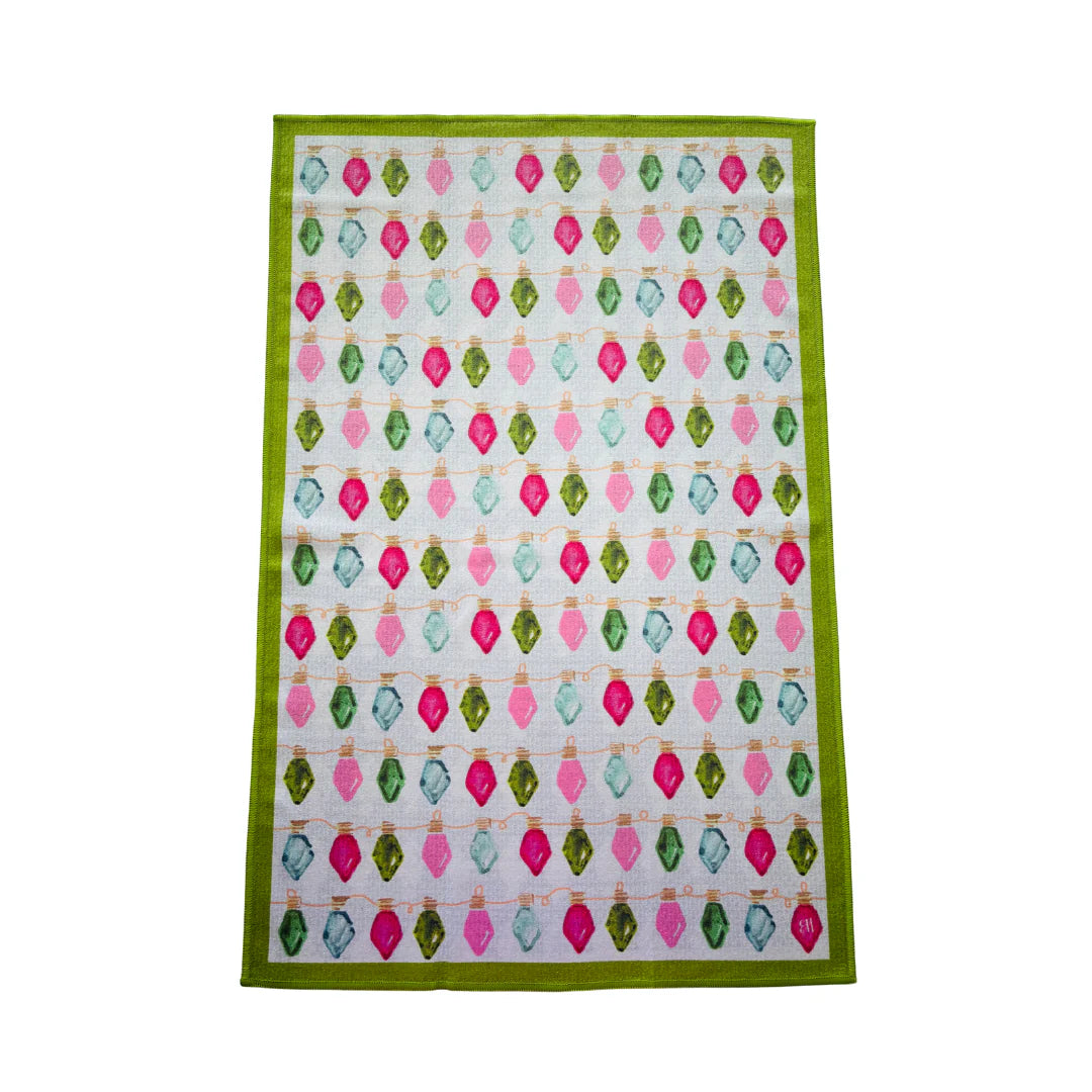 Holiday Lights Double-Sided Tea Towel
