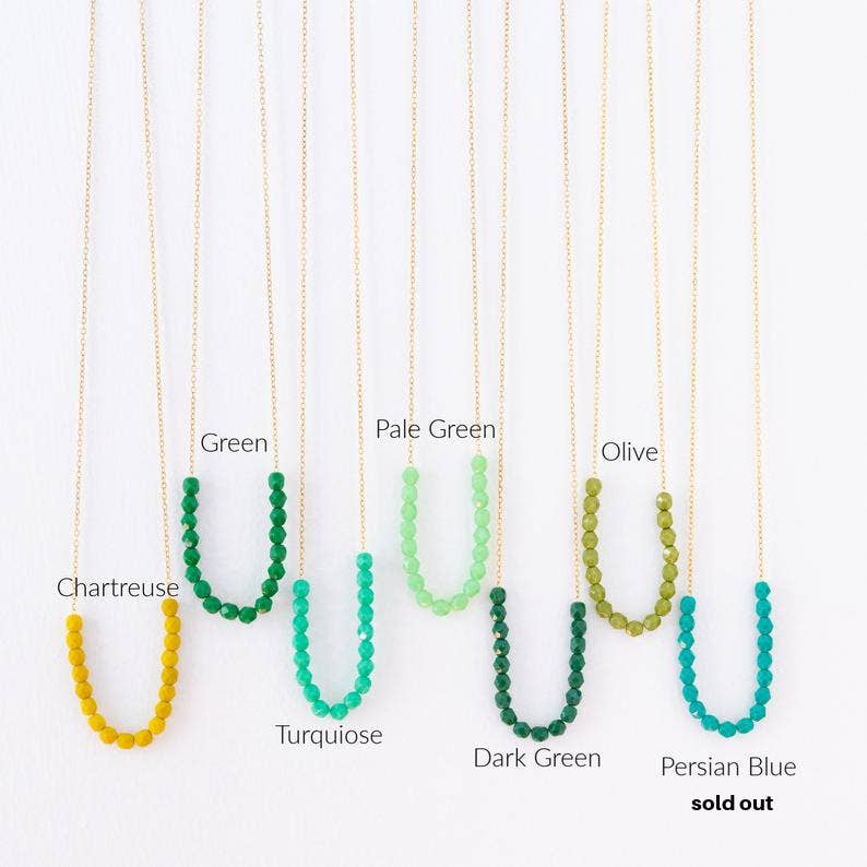 Colorful Glass Bead Layering Necklace