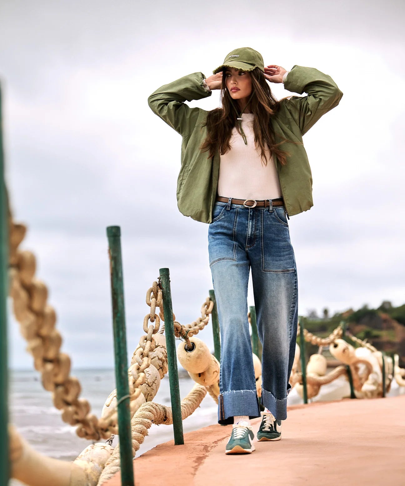 Lainey Bomber Jacket in Cedar Green