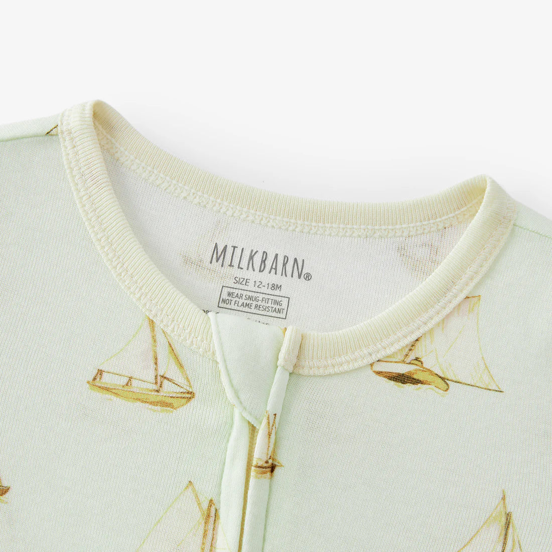 Zipper Pajamas in Sailboat Melody (Organic Cotton)