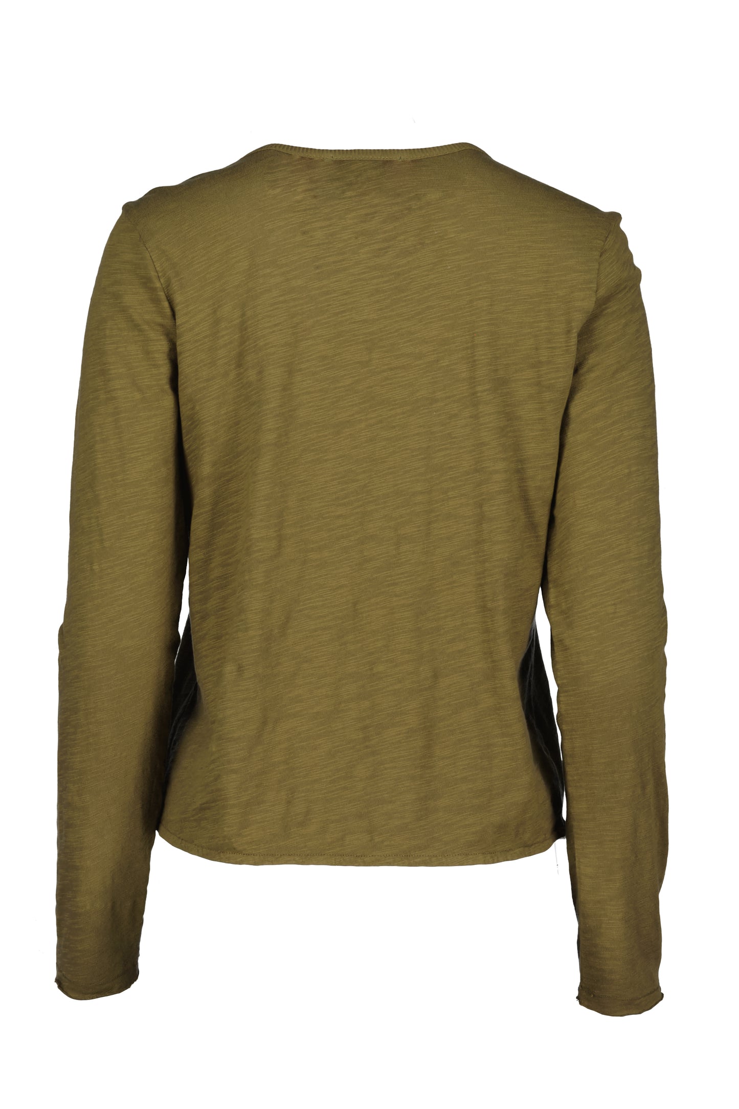 Button Front Slim Top in Shadow Fern