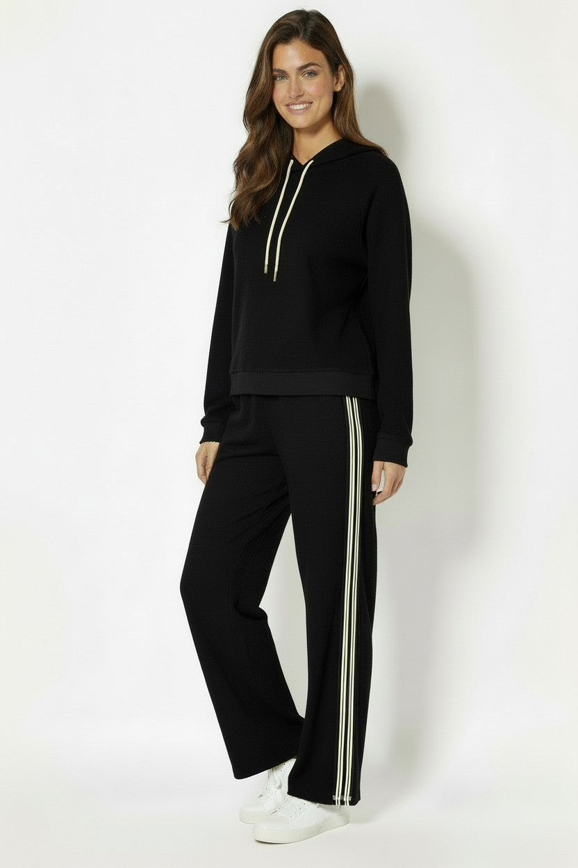 Hi-Lo Hooded Sweatshirt in Cloud Black - product photo