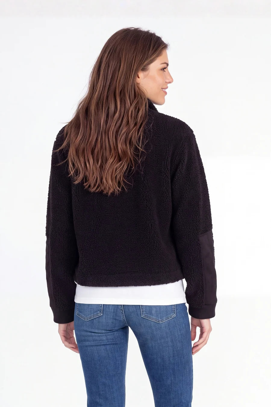 Cozy Sherpa Jacket in Black - product photo