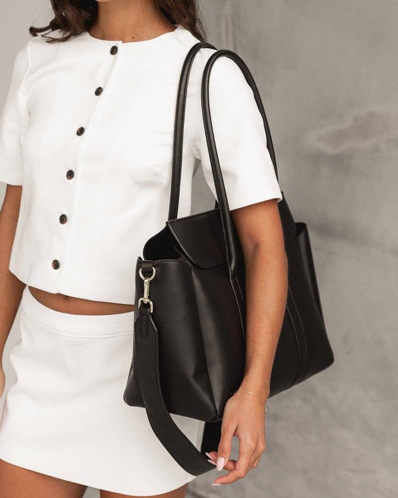 Leighton Tote Bag in Black