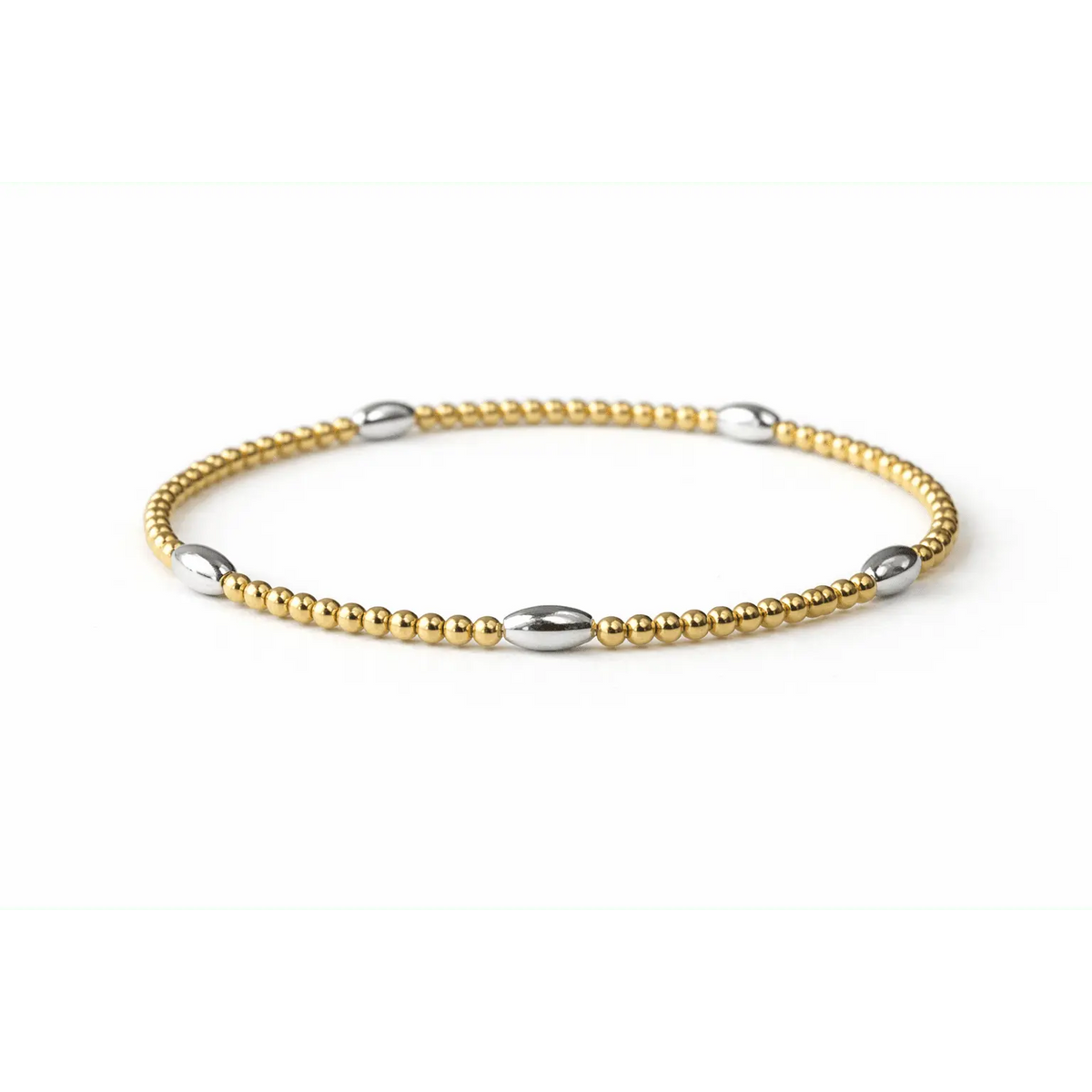 Classic Oval Mixed Metal Bracelet
