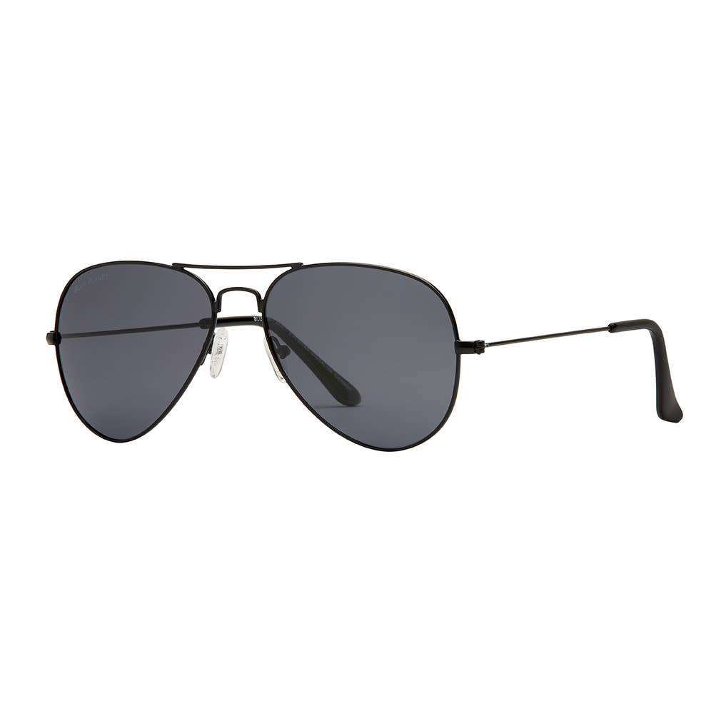Wright II Sunglasses - Black / Smoke Polarized Lens