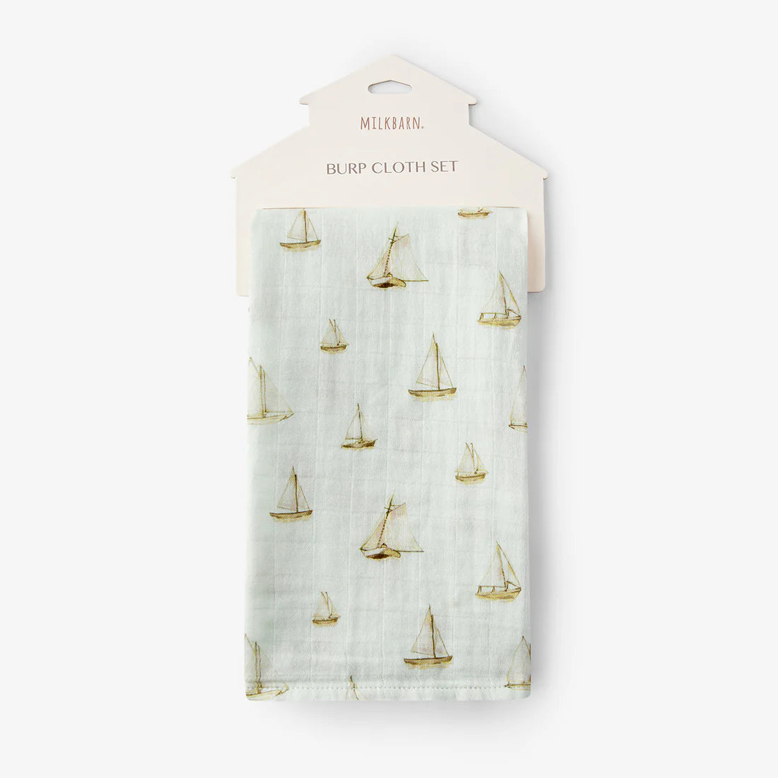 Burp Cloths in Sailboat Melody (Organic Cotton)