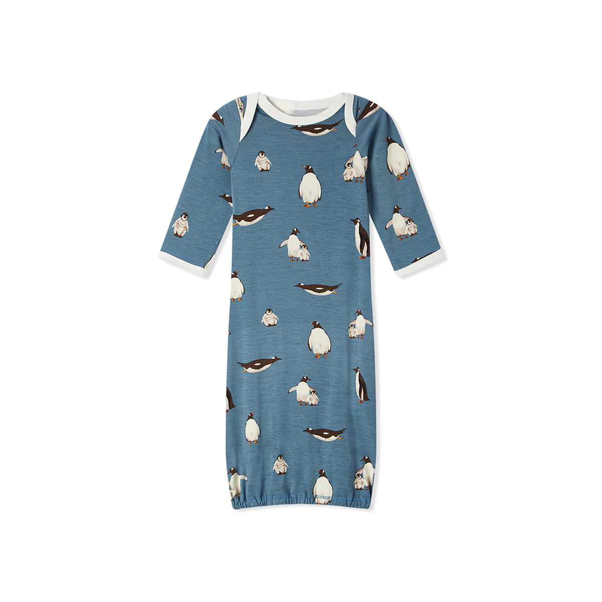 Luxe Stretch Newborn Gown & Hat Set in Penguins