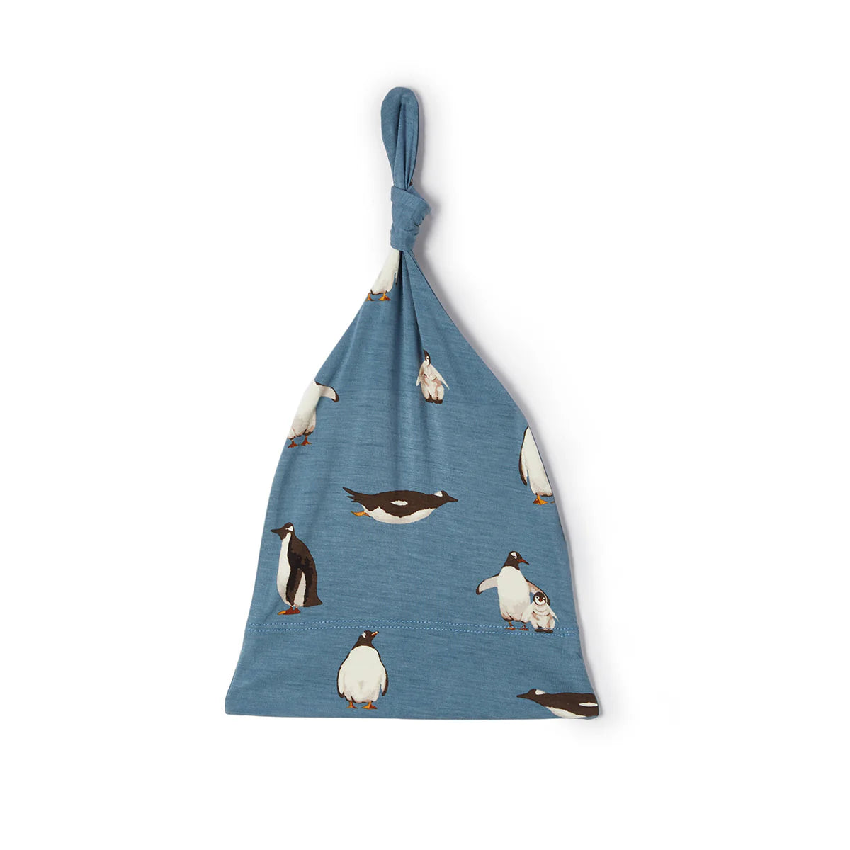 Luxe Stretch Newborn Gown & Hat Set in Penguins