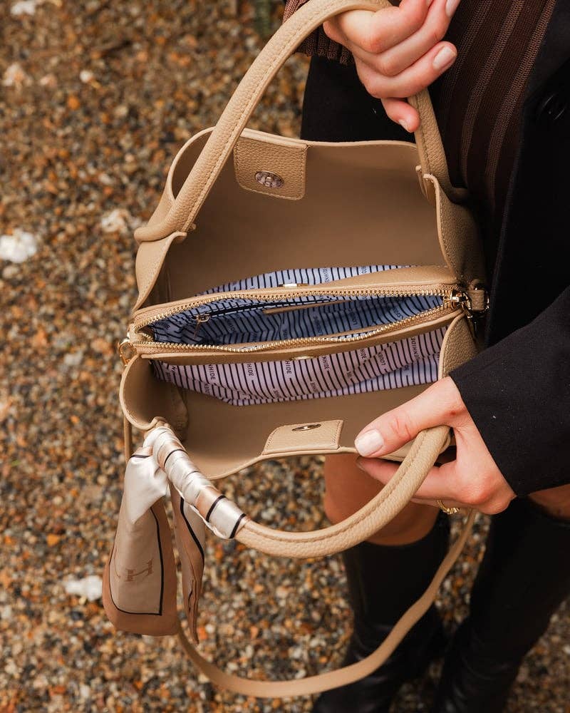 Steffie Mini Tote Bag in Biscuit