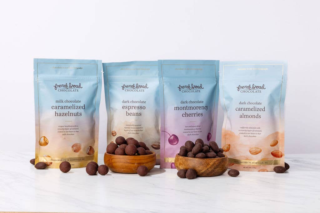 Dark Chocolate-Covered Caramelized Almonds