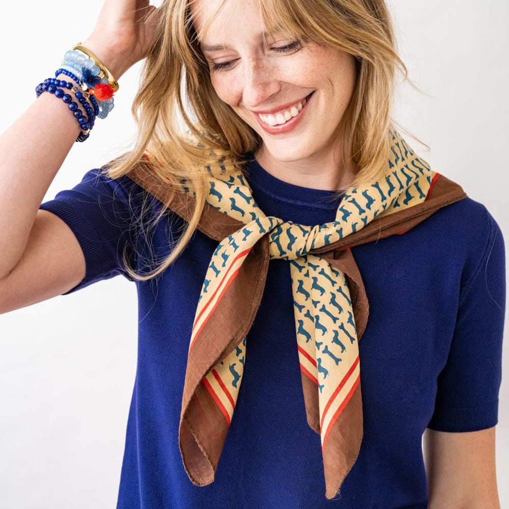 Olivia Scarf in Dachshund Print