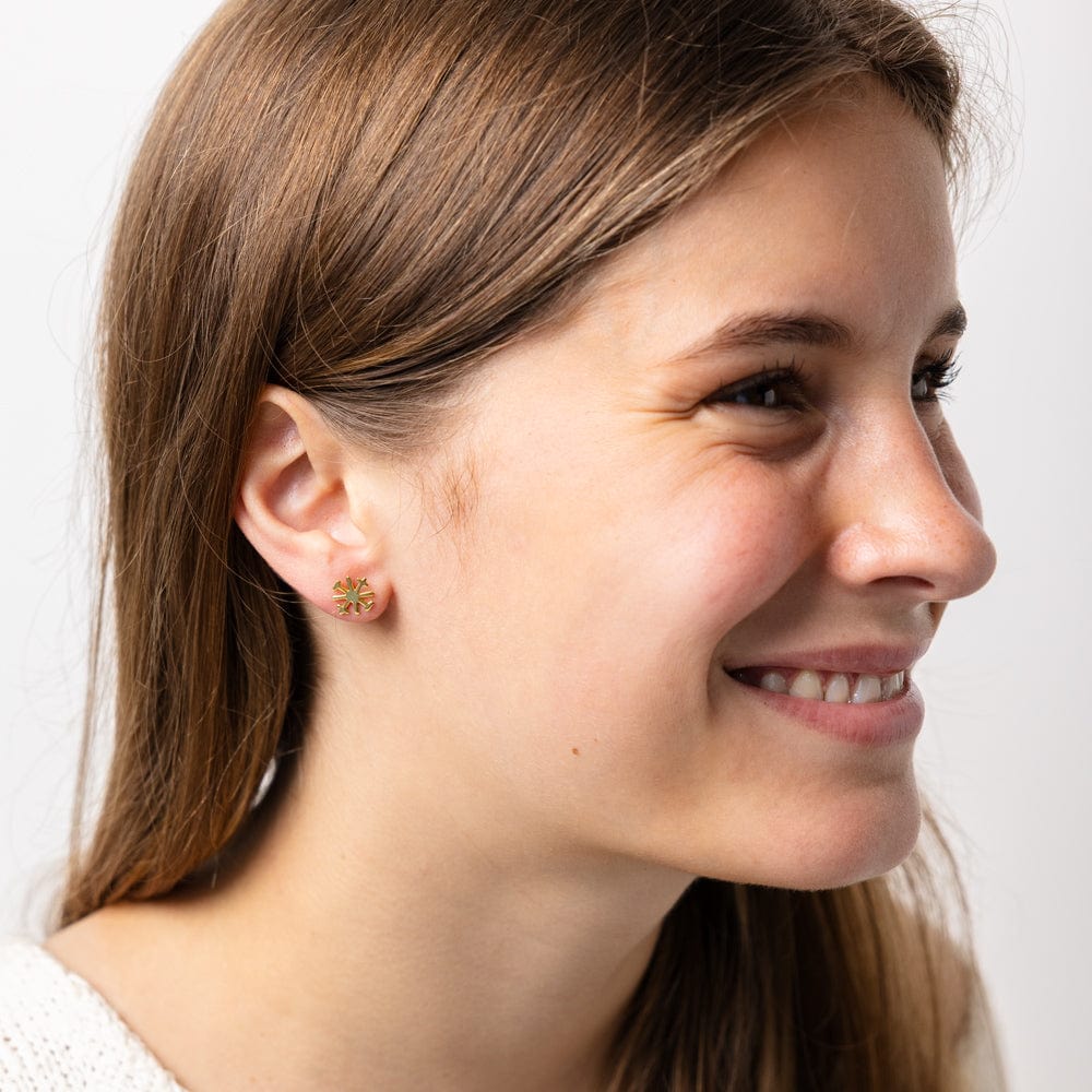 Alice Brass Snowflake Post Earrings