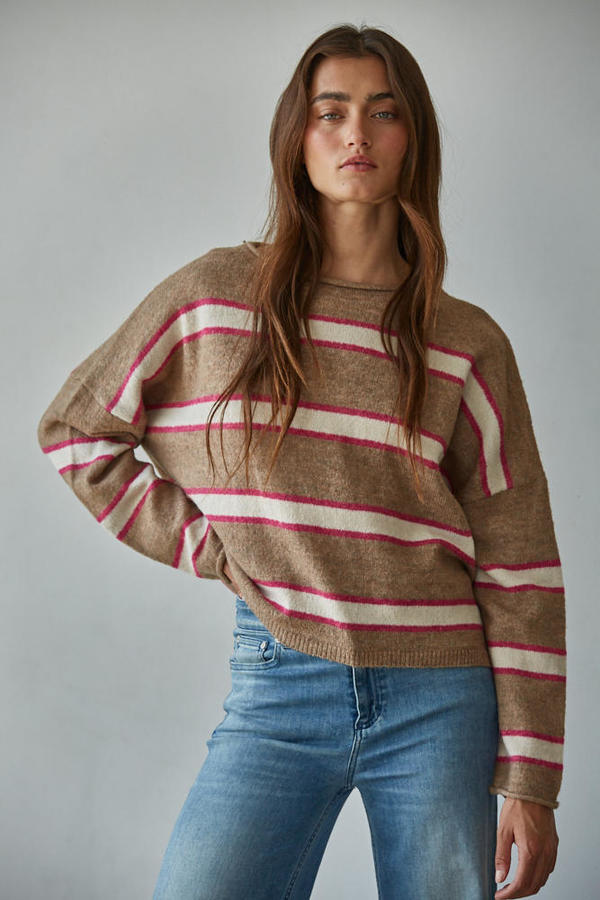 Vienne Sweater Top in Mocha