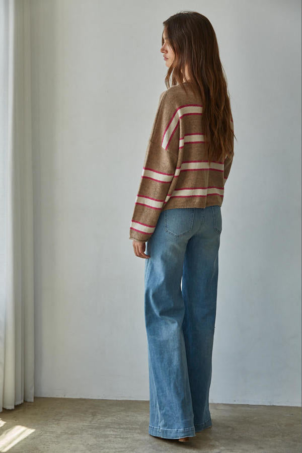 Vienne Sweater Top in Mocha