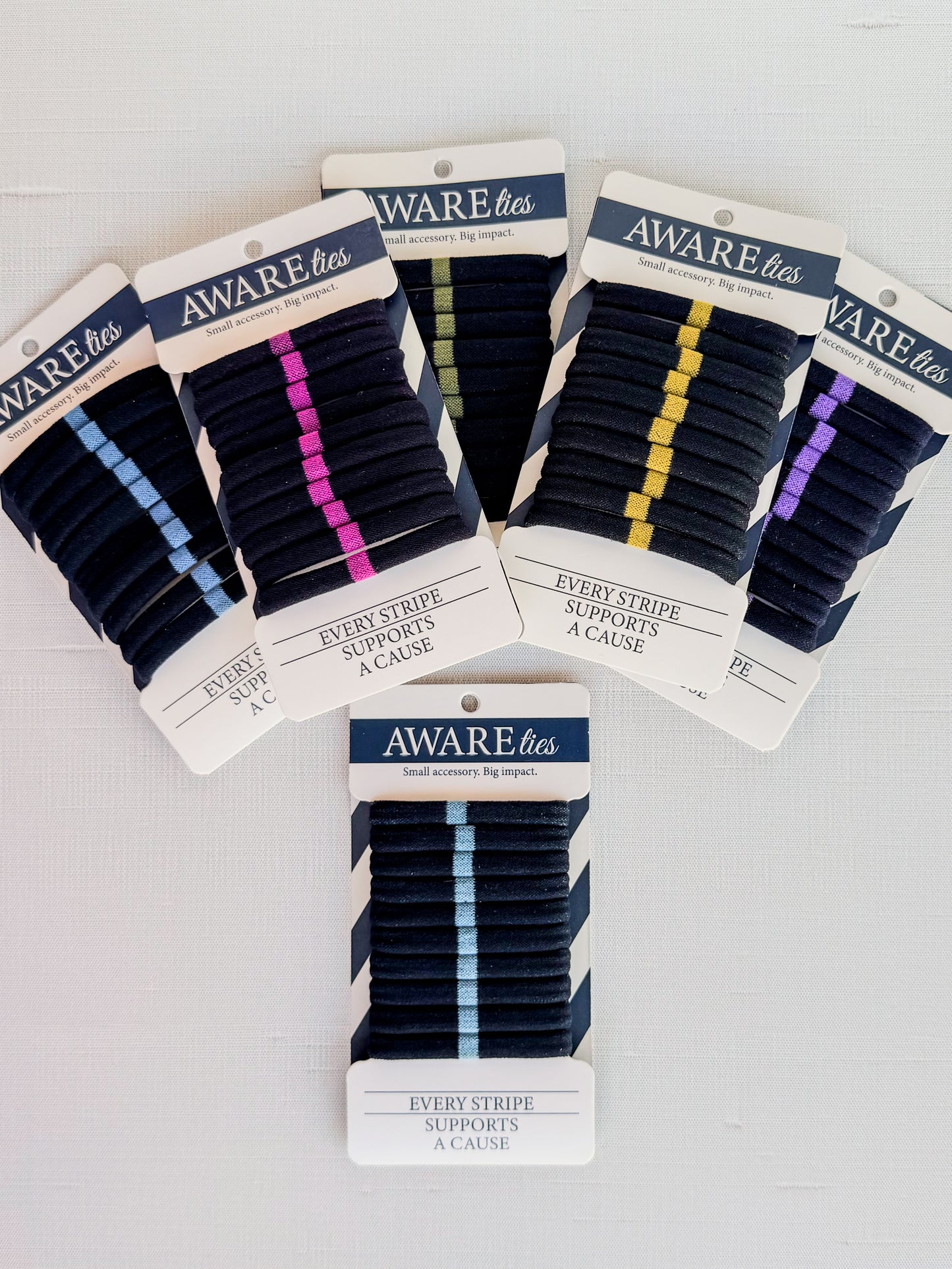 AWAREties | Light Blue Stripe – Autism Awareness Pack