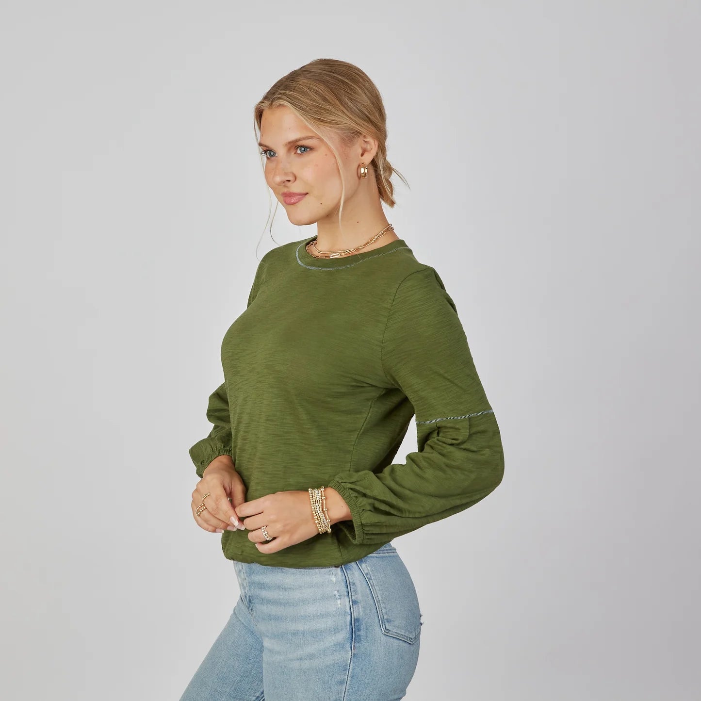 English Popover Tee in Forest Green