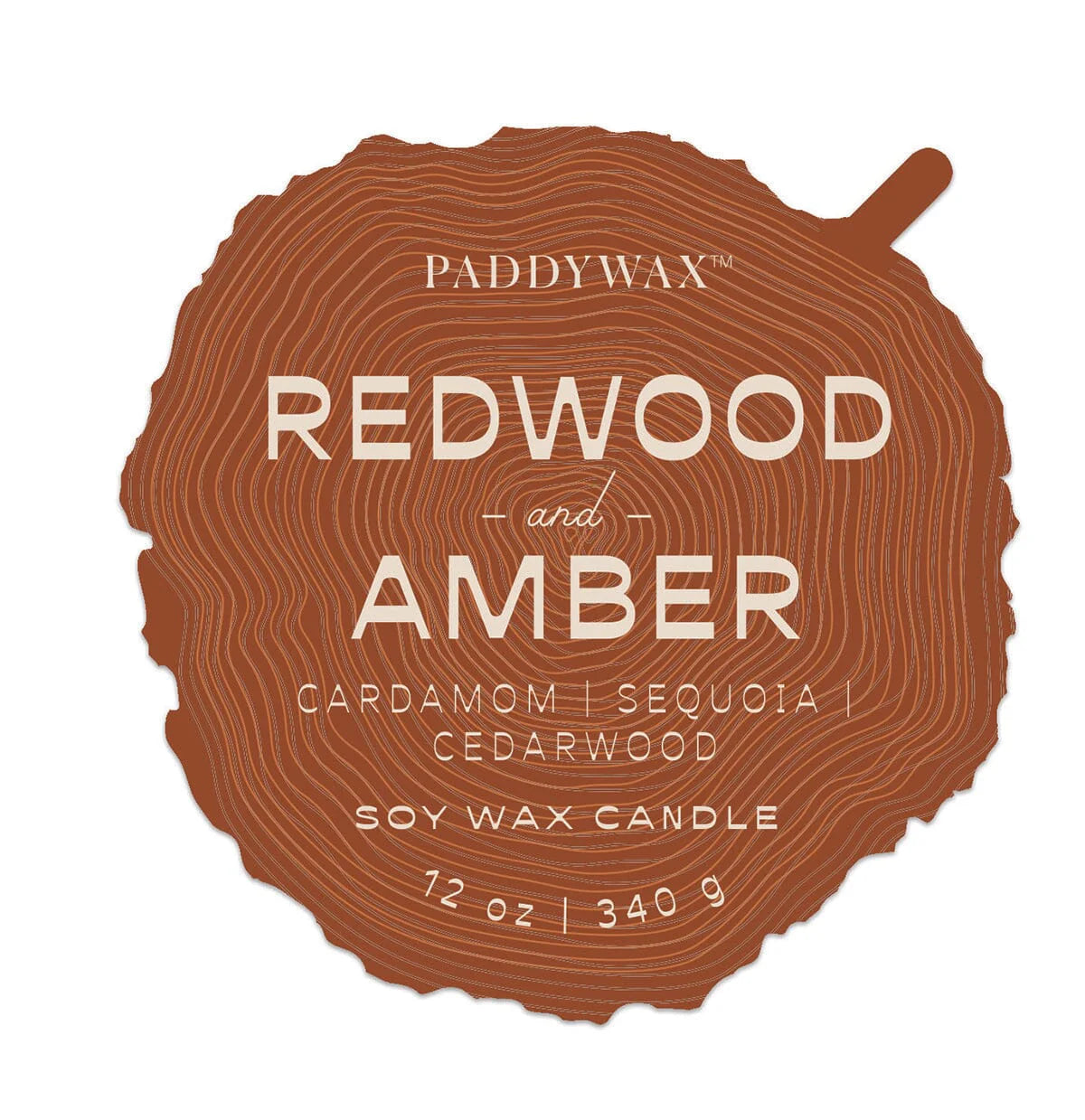 Grain Ceramic Wood Candle in Redwood & Amber
