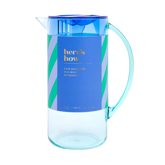 The Hobbes Pitcher in Mint + Cobalt