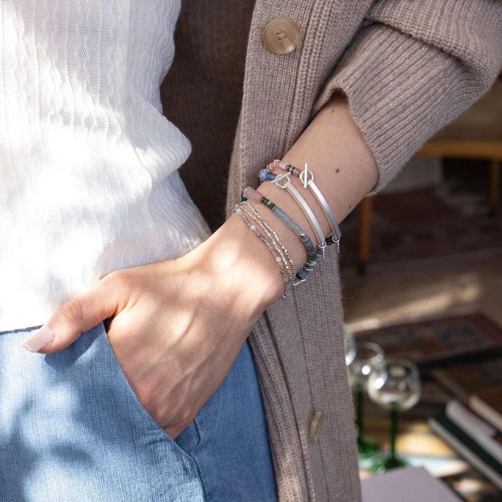 Hidden Message Bracelet - Brave/African Turquoise/Gold