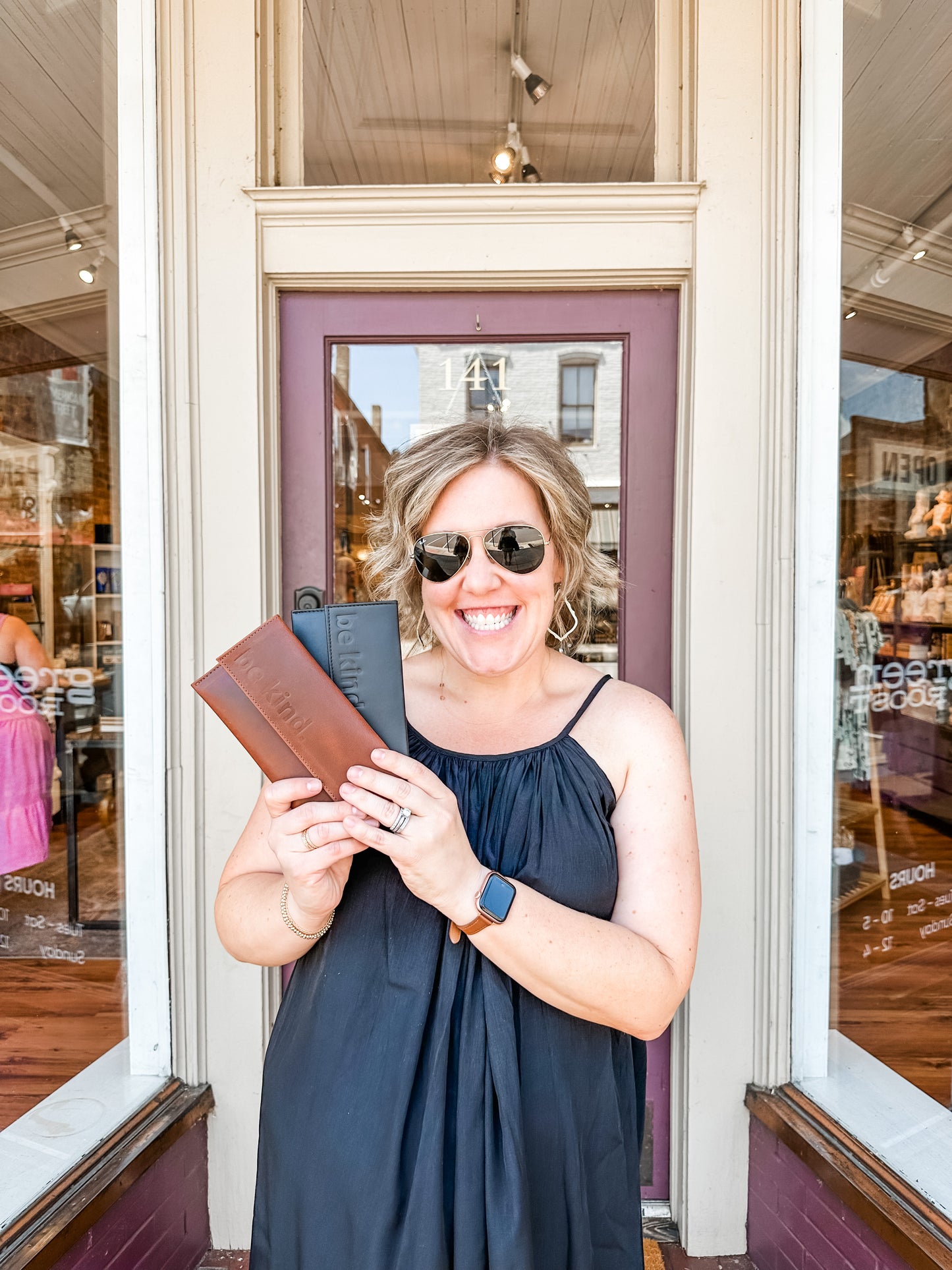 GR be kind. Sunglasses Case in Chestnut
