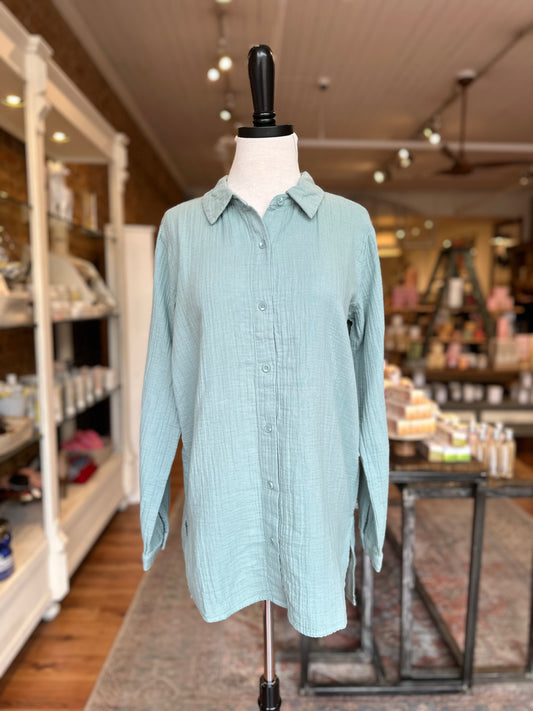 Button-Up Tunic in Mist