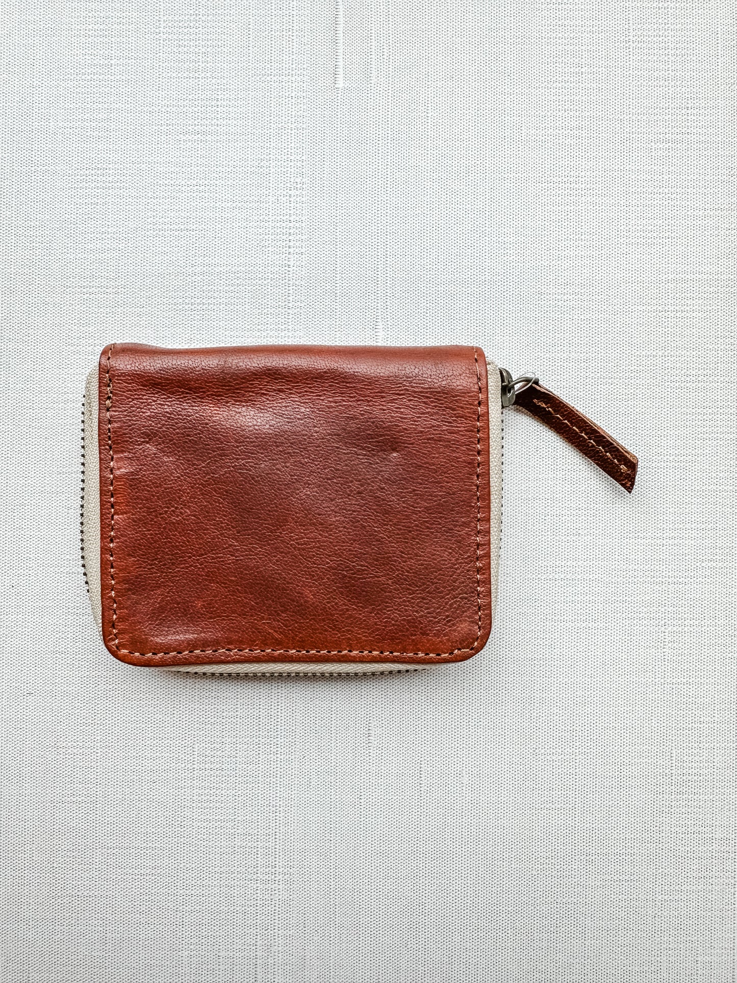 GR Compact Zipper Wallet in Chestnut