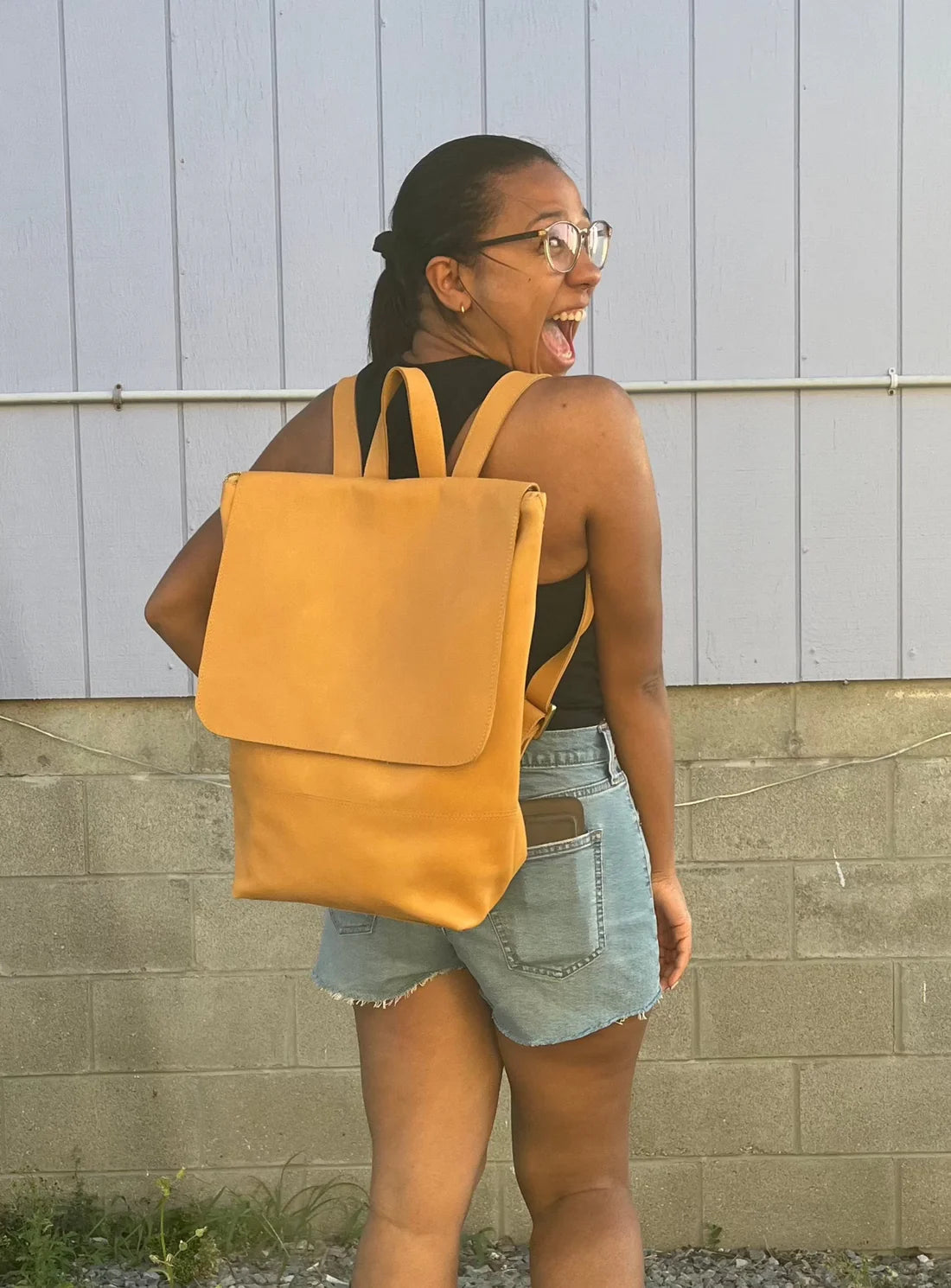 GR Large Backpack in Caramel
