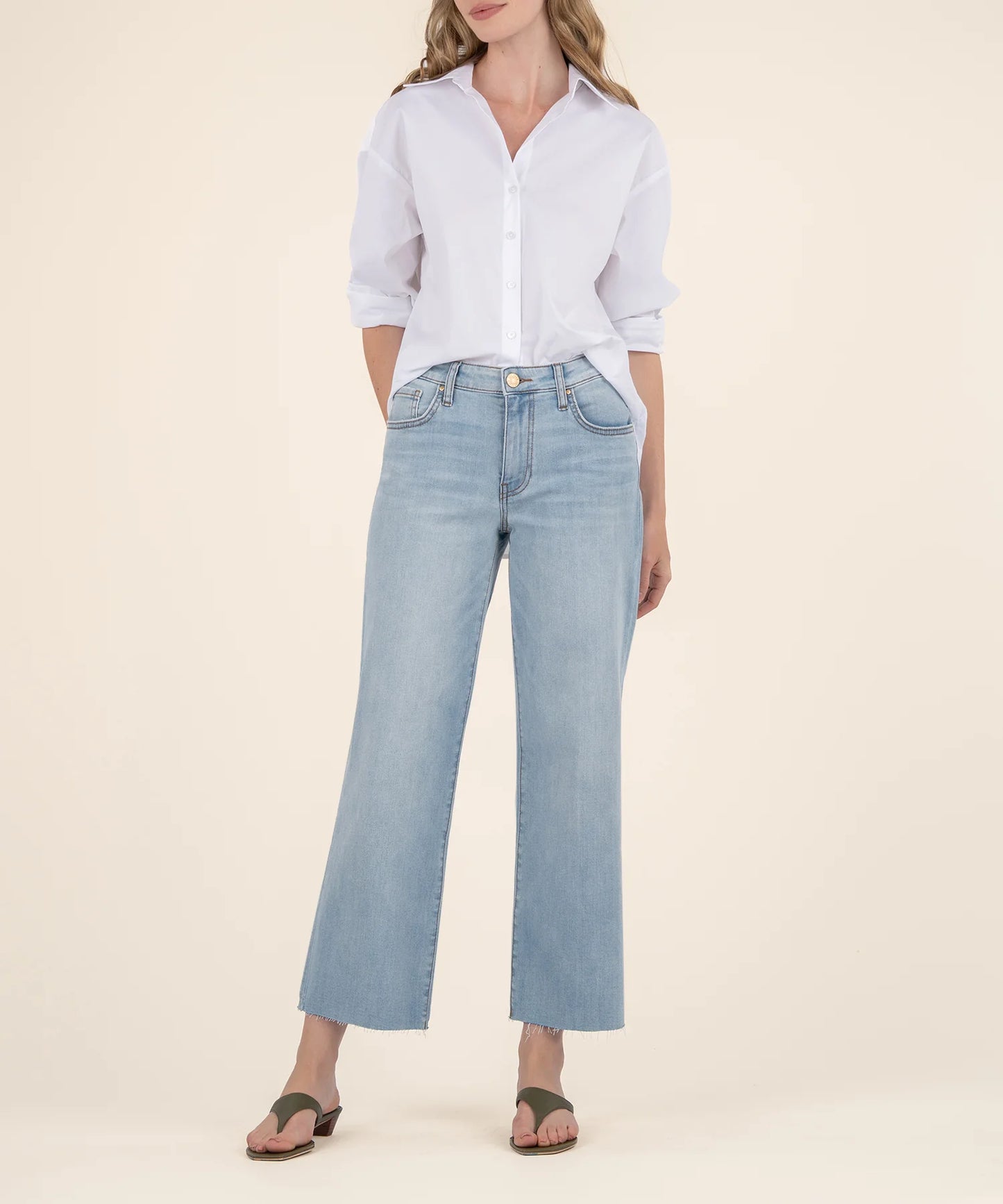 Charlotte High Rise culottes with Raw Hem (Block)