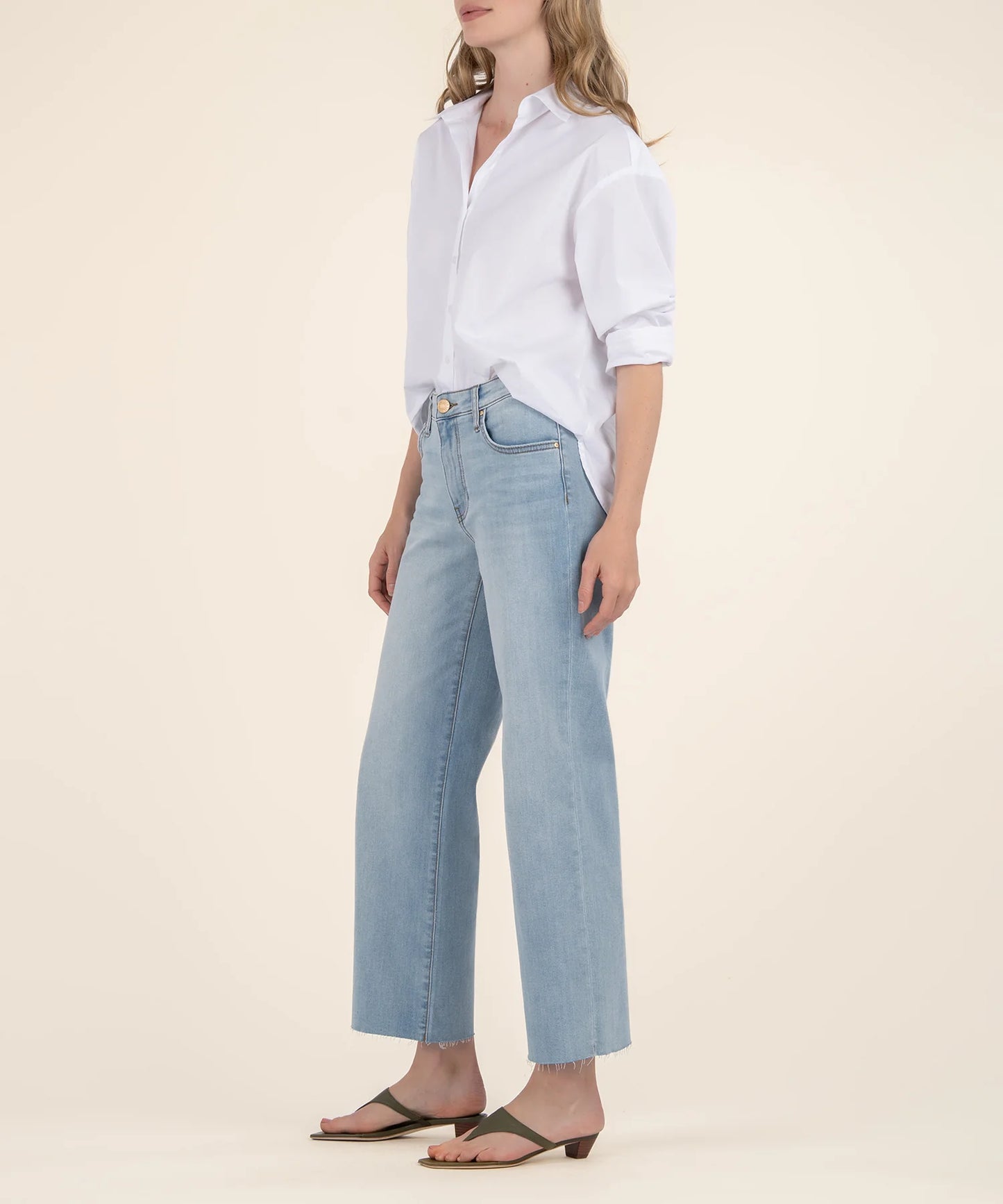 Charlotte High Rise culottes with Raw Hem (Block)