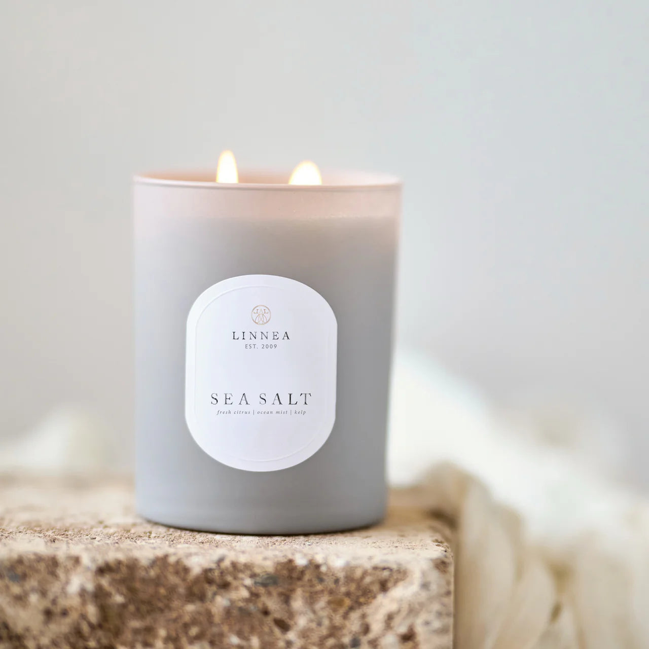 Linnea Sea Salt 2-wick Candle