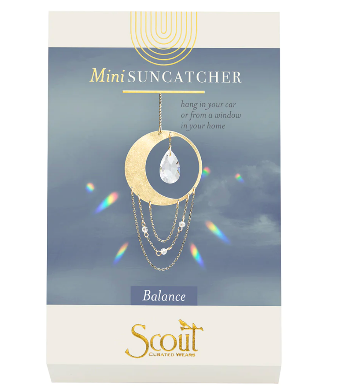 Mini Suncatcher - Crescent Moon/Balance