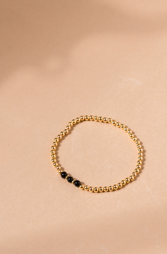 Onyx Trio Beaded Bracelet