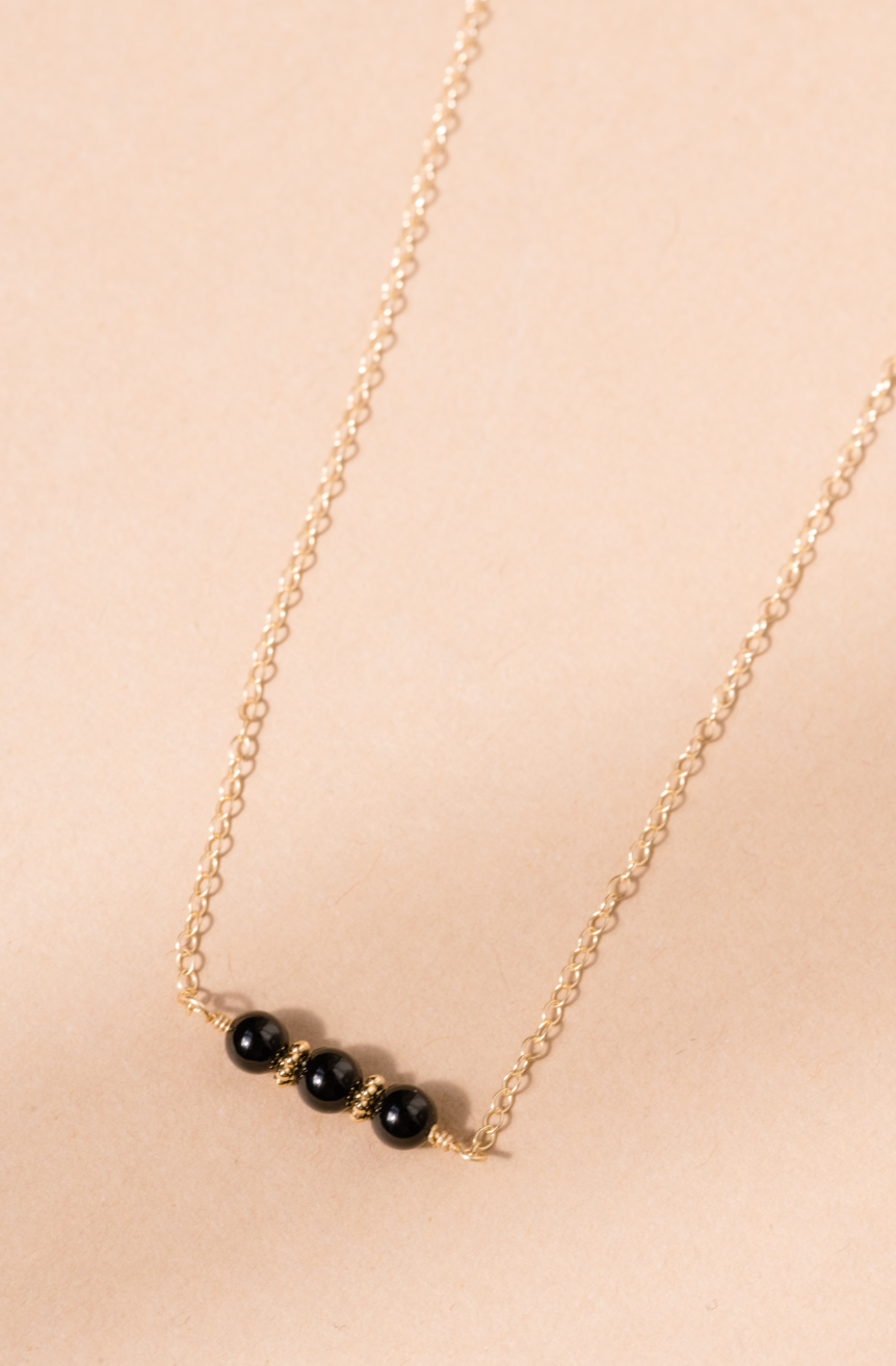 Onyx Trio Necklace