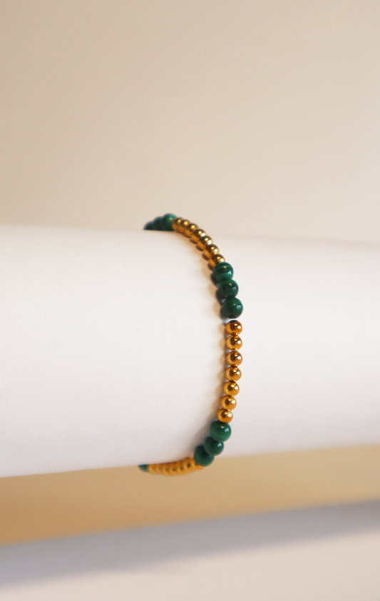 Malachite Beaded Bracelet