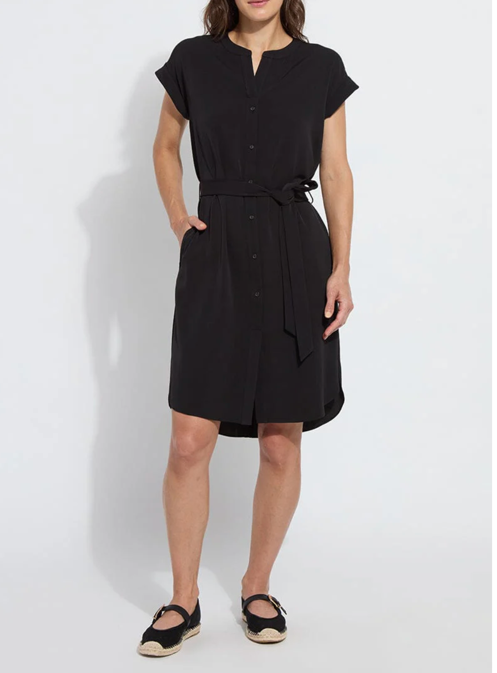Blakely Pull-On Dress in Black