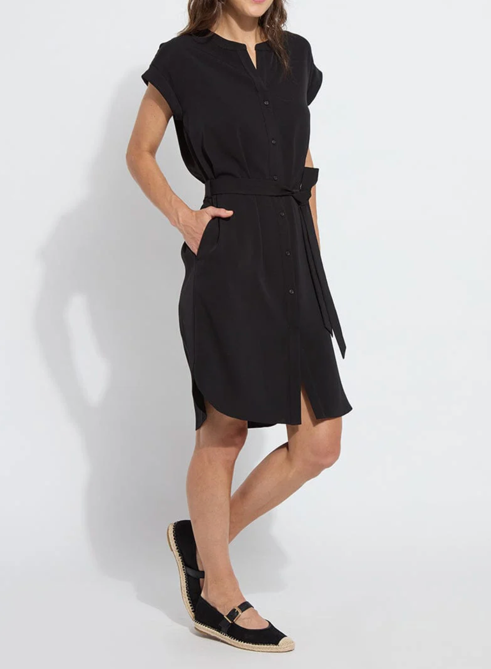 Blakely Pull-On Dress in Black