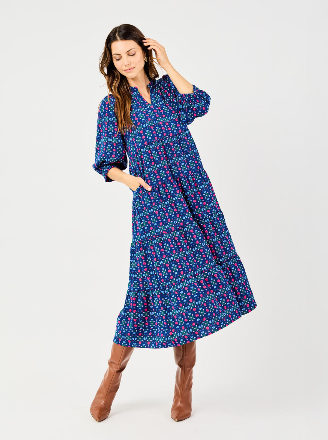 Cameron Dress in Navy