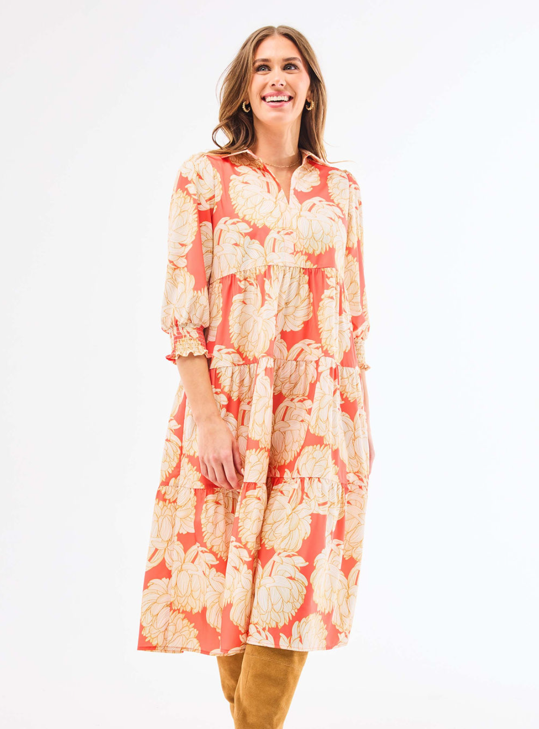 Eleanor Dress In Floral Fire