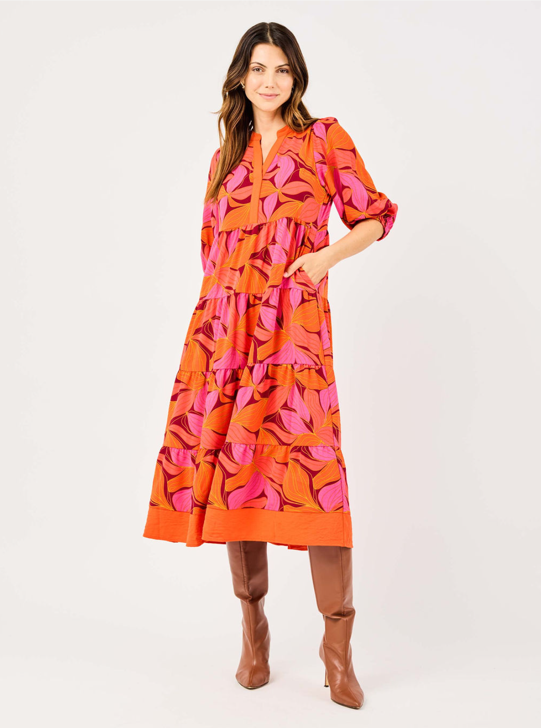 Cameron Dress in Fire