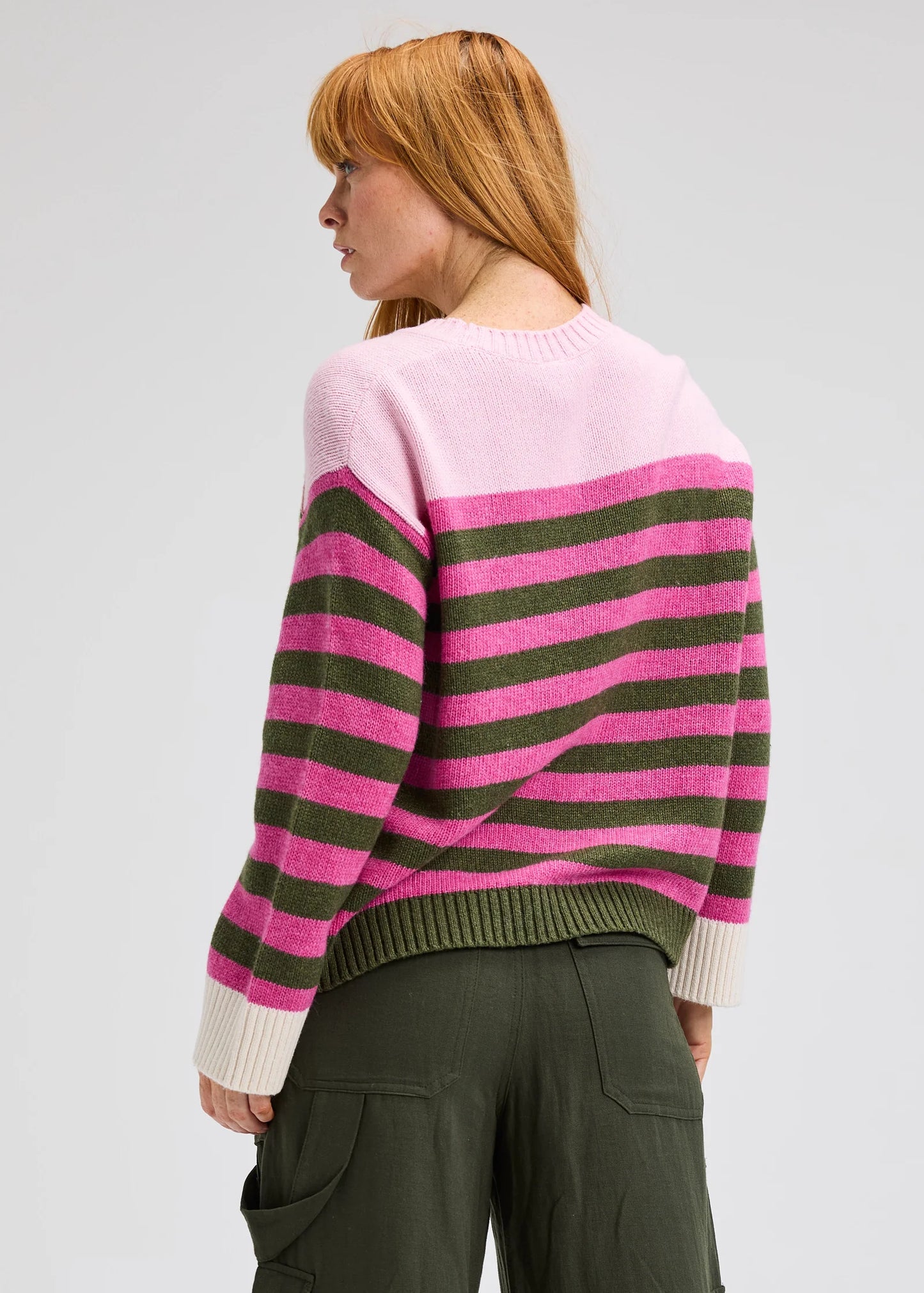 Fairisle Sweater in Olive Mix